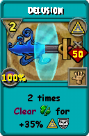 Wizard101 Myth spell card: Delusion, Spell ID 194
