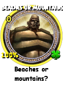 Wizard101 School 16 spell card: Beaches or Mountains, Spell ID 17