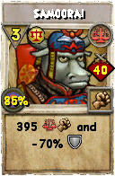 Wizard101 Balance spell card: Samoorai, Spell ID 230