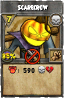 Wizard101 Death spell card: Scarecrow, Spell ID 360