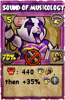 Wizard101 Storm spell card: Sound of Musicology, Spell ID 369