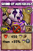 Wizard101 Storm spell card: Sound of Musicology, Spell ID 499
