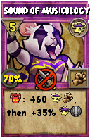 Wizard101 Storm spell card: Sound of Musicology, Spell ID 652