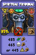 Wizard101 Balance spell card: Spiritual Tribunal, Spell ID 537