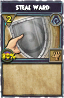 Wizard101 Shadow spell card: Steal Ward, Spell ID 458