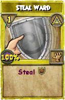 Wizard101 Myth spell card: Steal Ward, Spell ID 673