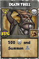 Wizard101 Death spell card: Death Troll, Spell ID 948