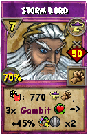 Wizard101 Storm spell card: Storm Lord, Spell ID 535