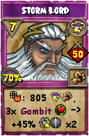 Wizard101 Storm spell card: Storm Lord, Spell ID 533