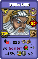 Wizard101 Storm spell card: Storm Lord, Spell ID 534