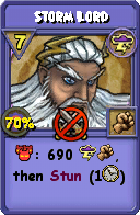 Wizard101 Storm spell card: Storm Lord, Spell ID 709