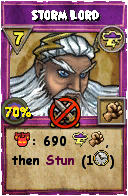 Wizard101 Storm spell card: Storm Lord, Spell ID 709