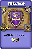 Wizard101 Storm spell card: Storm Trap, Spell ID 103