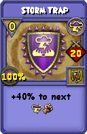 Wizard101 Storm spell card: Storm Trap, Spell ID 712