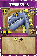 Wizard101 Storm spell card: Stormzilla, Spell ID 7