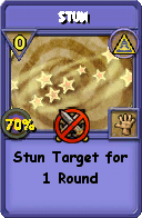 Wizard101 Myth spell card: Stun, Spell ID 65