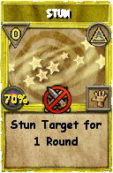 Wizard101 Myth spell card: Stun, Spell ID 65