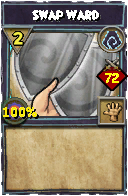 Wizard101 Shadow spell card: Swap Ward, Spell ID 299