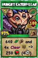 Wizard101 Life spell card: Hungry Caterpillar, Spell ID 412