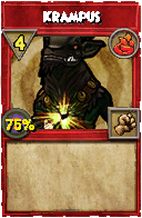 Wizard101 Fire spell card: Krampus, Spell ID 403