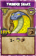 Wizard101 Storm spell card: Thunder Snake, Spell ID 490