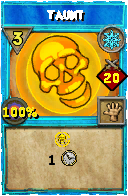 Wizard101 Ice spell card: Taunt, Spell ID 875
