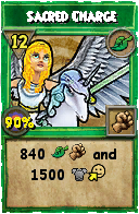 Wizard101 Life spell card: Sacred Charge, Spell ID 697