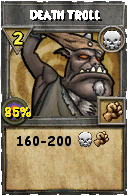 Wizard101 Death spell card: Death Troll, Spell ID 965