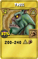 Wizard101 Myth spell card: Troll, Spell ID 704