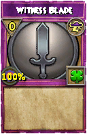 Wizard101 Storm spell card: Witness Blade, Spell ID 417
