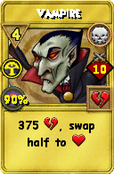 Wizard101 Death spell card: Vampire, Spell ID 337