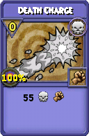 Wizard101 Death spell card: Death Charge, Spell ID 409