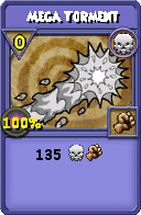 Wizard101 Death spell card: Mega Torment, Spell ID 303