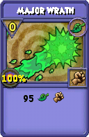 Wizard101 Life spell card: Major Wrath, Spell ID 278