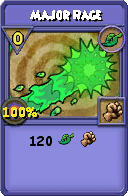 Wizard101 Life spell card: Major Rage, Spell ID 79