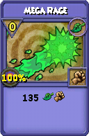 Wizard101 Life spell card: Mega Rage, Spell ID 132