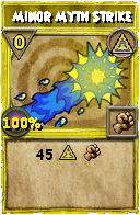 Wizard101 Myth spell card: Minor Myth Strike, Spell ID 426