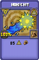 Wizard101 Myth spell card: Heroic Hit, Spell ID 461