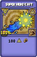 Wizard101 Myth spell card: Super Heroic Hit, Spell ID 522