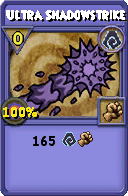 Wizard101 Shadow spell card: Ultra Shadowstrike, Spell ID 685