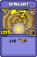 Wizard101 Storm spell card: Ultra Jolt, Spell ID 449