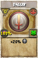 Wizard101 Balance spell card: Dagger, Spell ID 1579