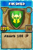Wizard101 Ice spell card: Fire Shield, Spell ID 1598
