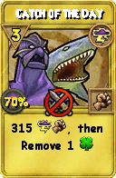 Wizard101 Storm spell card: Catch of the Day, Spell ID 1492