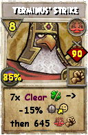 Wizard101 Balance spell card: Terminus' Strike, Spell ID 1660