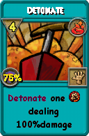 Wizard101 Fire spell card: Detonate, Spell ID 1273