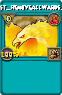 Wizard101 Fire spell card: BG_Test_RemoveAllWards_Enemy, Spell ID 1407