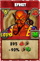Wizard101 Fire spell card: Efreet, Spell ID 1294