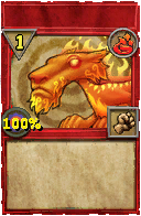 Wizard101 Fire spell card: Balaur - Spring Pip Grant, Spell ID 1037