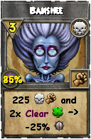 Wizard101 Death spell card: Banshee, Spell ID 1420